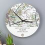 Personalised Map Wooden Clock, thumbnail 2 of 5