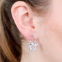 Diamante Star Drop Earrings, thumbnail 1 of 4