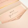 Blush Pink And Gold Bunny Tails Wedding Invitation, thumbnail 5 of 9