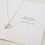 Silver Flower Girl Necklace And Personalised Poem Card, thumbnail 8 of 8
