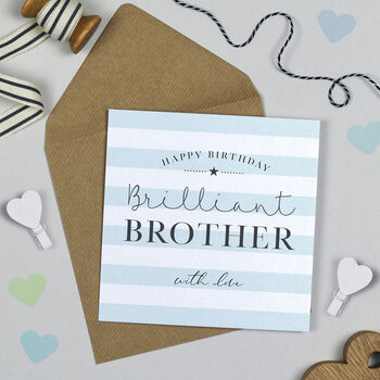 Happy Birthday Brother Card By Michelle Fiedler Design ...