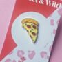 Pizza Enamel Pin Badge, thumbnail 1 of 3