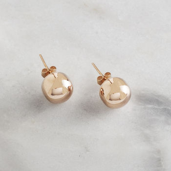 earrings stud statement ball rose gold notonthehighstreet