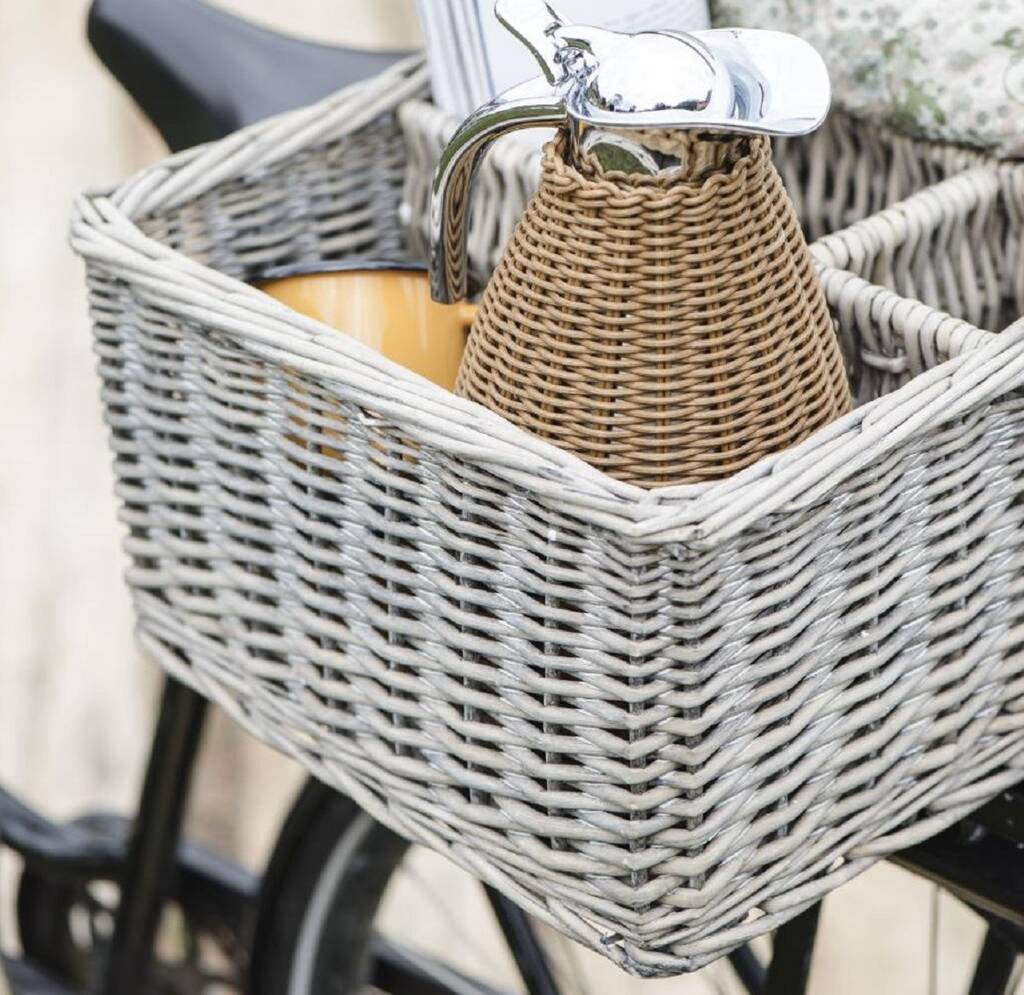 Grey Wash Rectangular Picnic Basket By Marquis & Dawe