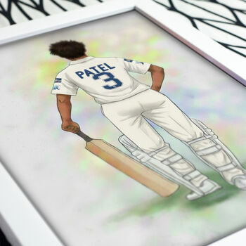Personalised Custom Cricketer Print, 2 of 7