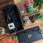 White Wine And Festive Sweet Treats In A Wooden Box, thumbnail 1 of 3