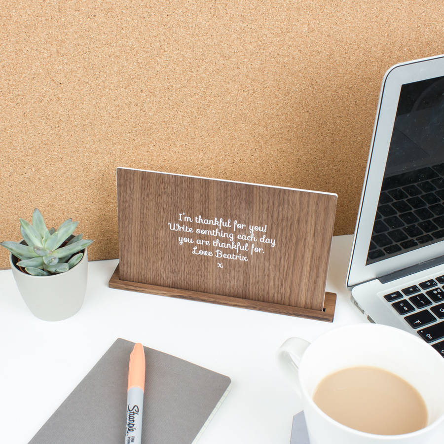 Personalised Thankful Desktop Message Board By Create Gift ...