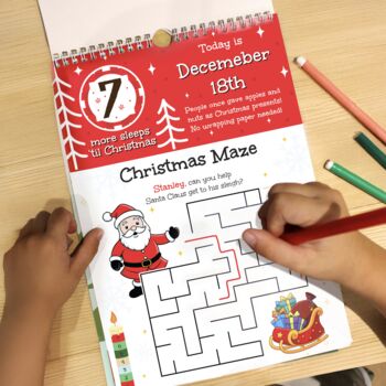 Personalised 24 Sleeps Christmas Activity Advent Calendar, 7 of 7