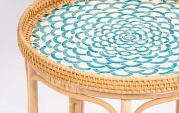 Boho Rattan Coastal Table, 8 of 8