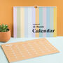 Pastel Rainbow Calendar Undated | Start Any Month, thumbnail 1 of 8