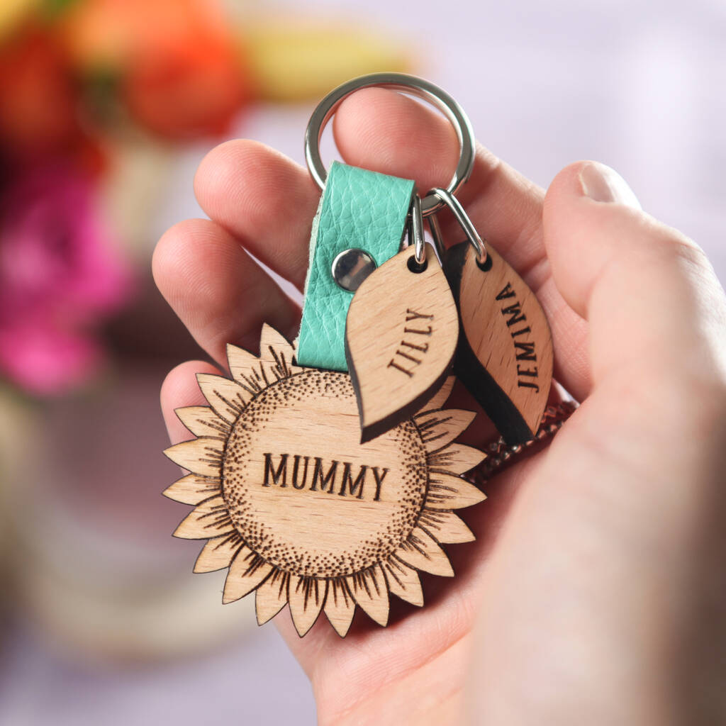 Sunflower Family Keepsake Keyring By No Ordinary Gift 