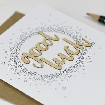 Good Luck Wooden Words Cards, 2 of 3