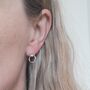 Sisters Sterling Silver Circle Earrings, thumbnail 3 of 8