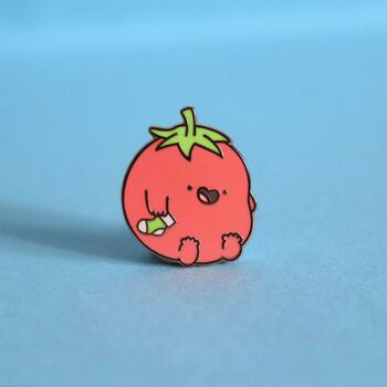 Tomato Enamel Pin | Cute Pin Badges, 2 of 5