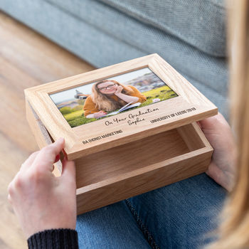 Personalised Graduation Gift Photo Keepsake Box, 2 of 3