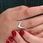 Sterling Silver Wishbone Ring, thumbnail 1 of 5