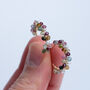 Multicoloured Tourmaline Earring Hoops, thumbnail 4 of 11