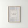 Personalised Lace Stripe Quote Wall Art Print, thumbnail 1 of 5