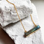 Labradorite Rectangle Necklace 18k Gold Plated Christmas Gift Present, thumbnail 1 of 6