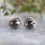 Natural Black Diamond Stud Earrings In 18ct White Gold, thumbnail 1 of 3