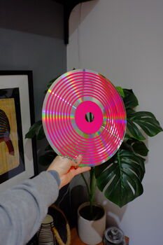 Circle Pattern Upcycled 12' Laser Disc Decor, 5 of 7