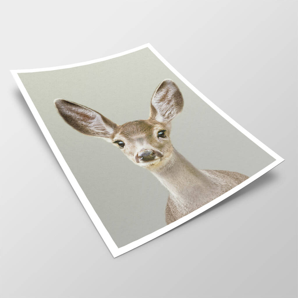 nursery decor baby deer peekaboo print by strawberry ...