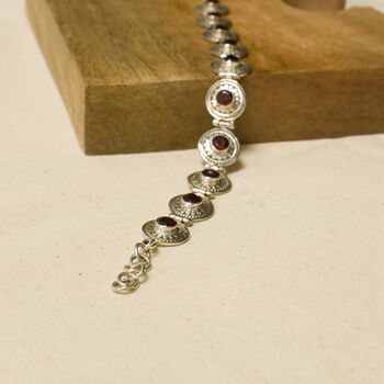 Sterling Silver And Crystal Coin Station Bracelet, 4 of 5