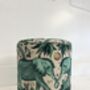 Dressing Table Stool In Green Elephant Linen, thumbnail 2 of 3