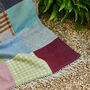 Extra Large Luxury Patchwork Wool Blanket, thumbnail 9 of 10