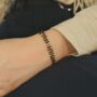 Two Layer Black Beaded Unisex Mangalsutra Bracelet, thumbnail 1 of 3