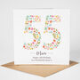 Floral Fun Personalised 55th Birthday Card, thumbnail 2 of 5