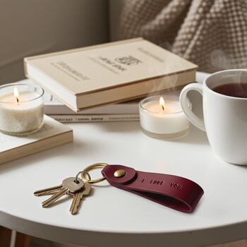 Mother's Day Mini Message Leather Keyring, 6 of 6