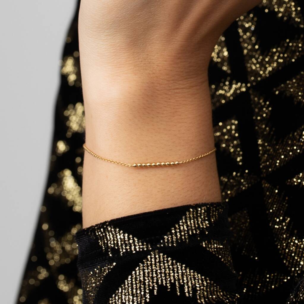 Solder Dot Bead Bracelet With Slider Clasp By Scream Pretty