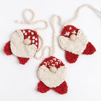 Christmas Gonk Garland And Paper Chain Knitting Kit, 4 of 10