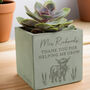 Highland Personalised Cow Concrete Plant Pot, thumbnail 2 of 3
