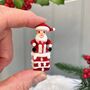 Handblown Glass Santa In Chimney, thumbnail 1 of 5