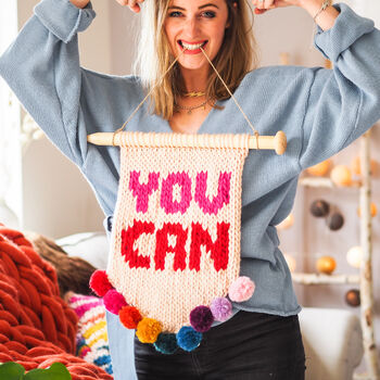 'You Can' Wall Hanging Knitting Kit, 5 of 10