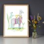 L Is For Llama Alphabet Art Print, thumbnail 1 of 12