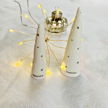 Christmas Twinkle / Sparkle Porcelain Decoration, 3 of 5