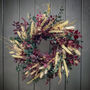 Christmas Dried Ruscus Wreath With Bunny Tails, thumbnail 1 of 7