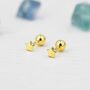 Sterling Silver Tiny Star Screw Back Earrings, thumbnail 1 of 12