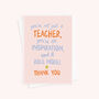 Not Just A Teacher Thank You Card, thumbnail 1 of 3