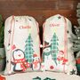 Personalised Festive Friends Christmas Gift Sack, thumbnail 1 of 8