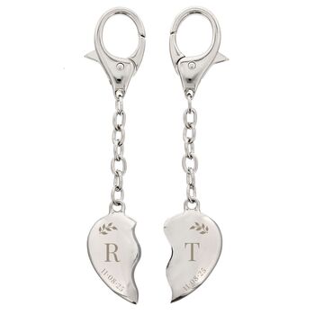 Personalised Two Hearts Keyring Gift, 4 of 4
