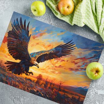 Golden Eagle Textured Glass Chopping Board, 5 of 8