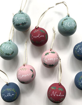 Personalised Hand Painted Name Bauble, 5 of 7