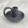 Fair Trade Stoneware Hand Candlestick Holder With Plate, thumbnail 5 of 12