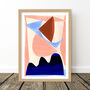 Pink And Blue Oversized Abstract Shapes Art Print, thumbnail 10 of 12