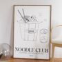 Noodle Club Print Food Wall Art, thumbnail 3 of 7