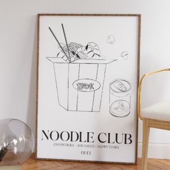Noodle Club Print Food Wall Art, 3 of 7